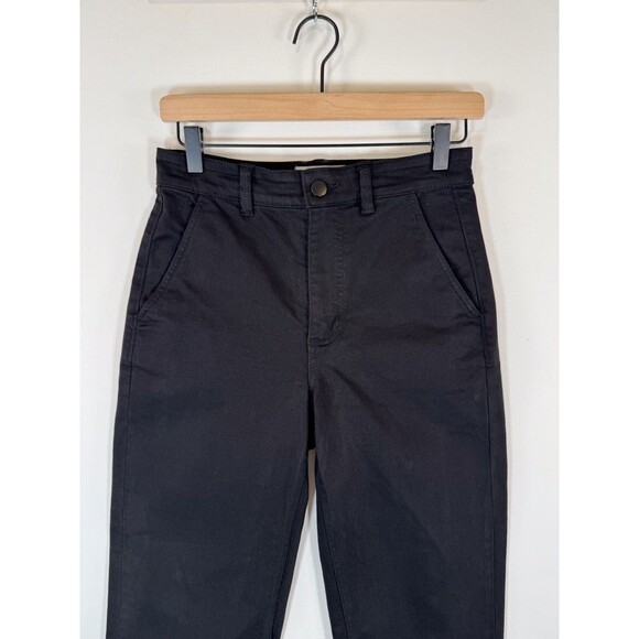 Everlane Womens Pants Black Chino Mid Rise Cropped Straight Short Stretch Size 2 - Picture 6 of 11